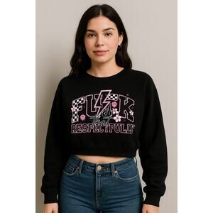 Sassy Long Sleeve half top Sweatshirt size Small